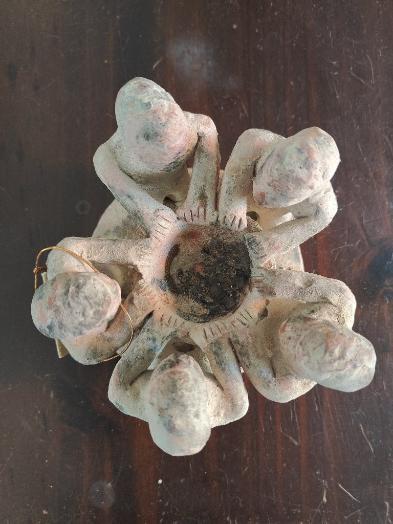 Vintage Mexicaanse Vriendenkring theelichthouder (16 cm), Overige materialen, Verzenden, Waxinelichthouder, Zo goed als nieuw