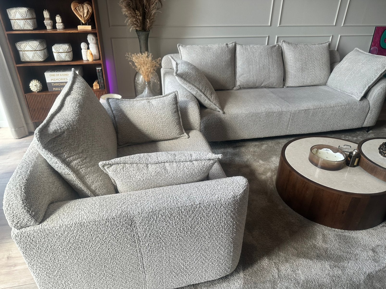 Bankstel - loveseat - 3 zits bank - lounge, Ophalen, Zo goed als nieuw
