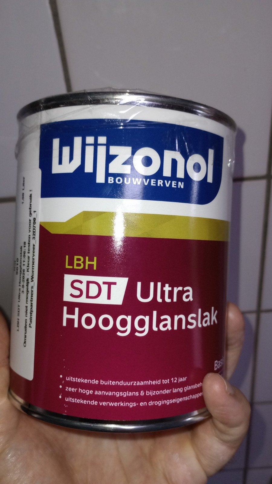 Wijzonol Hoogglanslak RAL 9010 ONGEOPEND en Grondlak, Ophalen, Wit, Nieuw, Lak