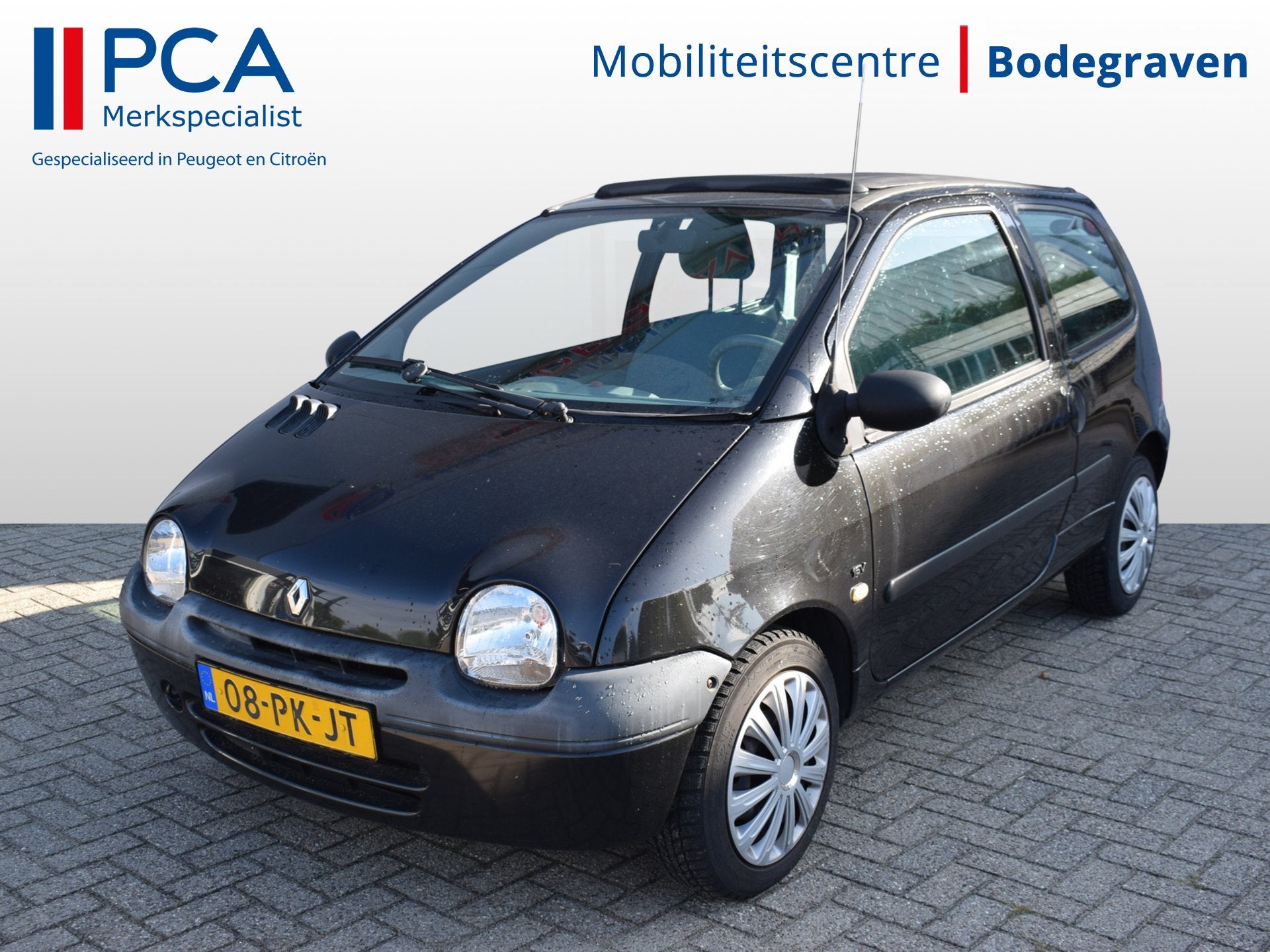 Renault Twingo 1.2-16V Lazuli | NIEUWE APK | Open dak, Auto's, Renault, Voorwielaandrijving, 4 cilinders, Zwart, Origineel Nederlands
