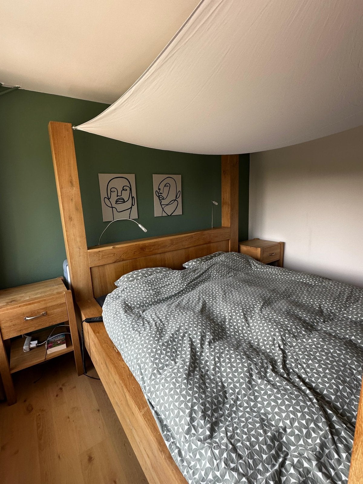 Hemelbed 180x210-in goede staat, Ophalen, 210 cm, Tweepersoons, Zo goed als nieuw