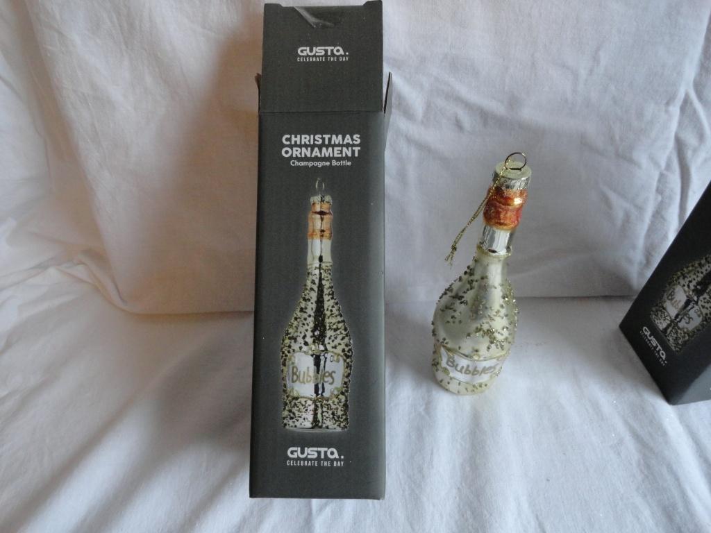 Kerstbal Champagnefles fles Champagne, Gusta, glas, Diversen, Kerst, Ophalen of Verzenden