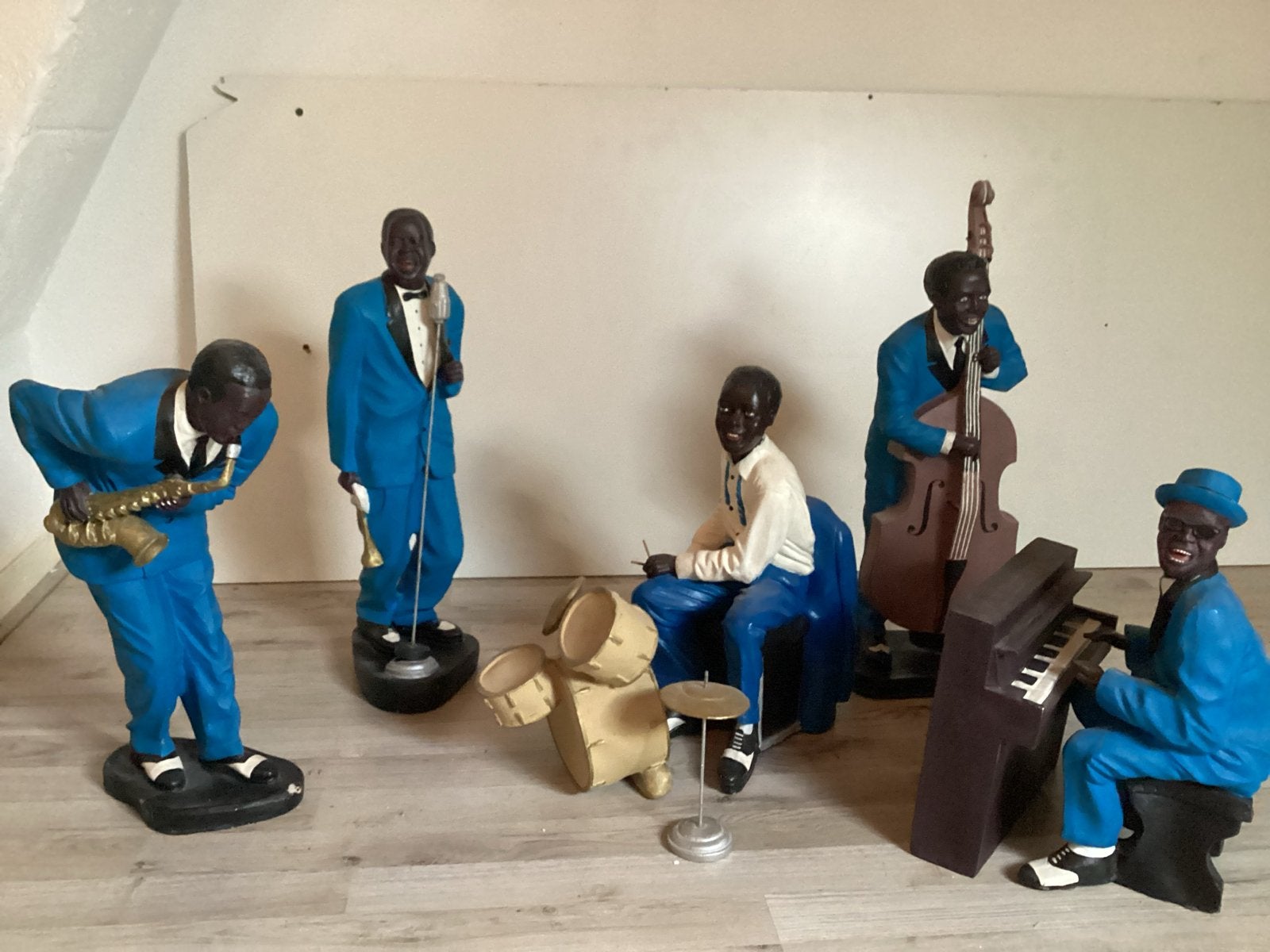 Vintage Jazz Band Beelden - 5-delige set, Verzamelen, Ophalen, Gebruikt, Mens