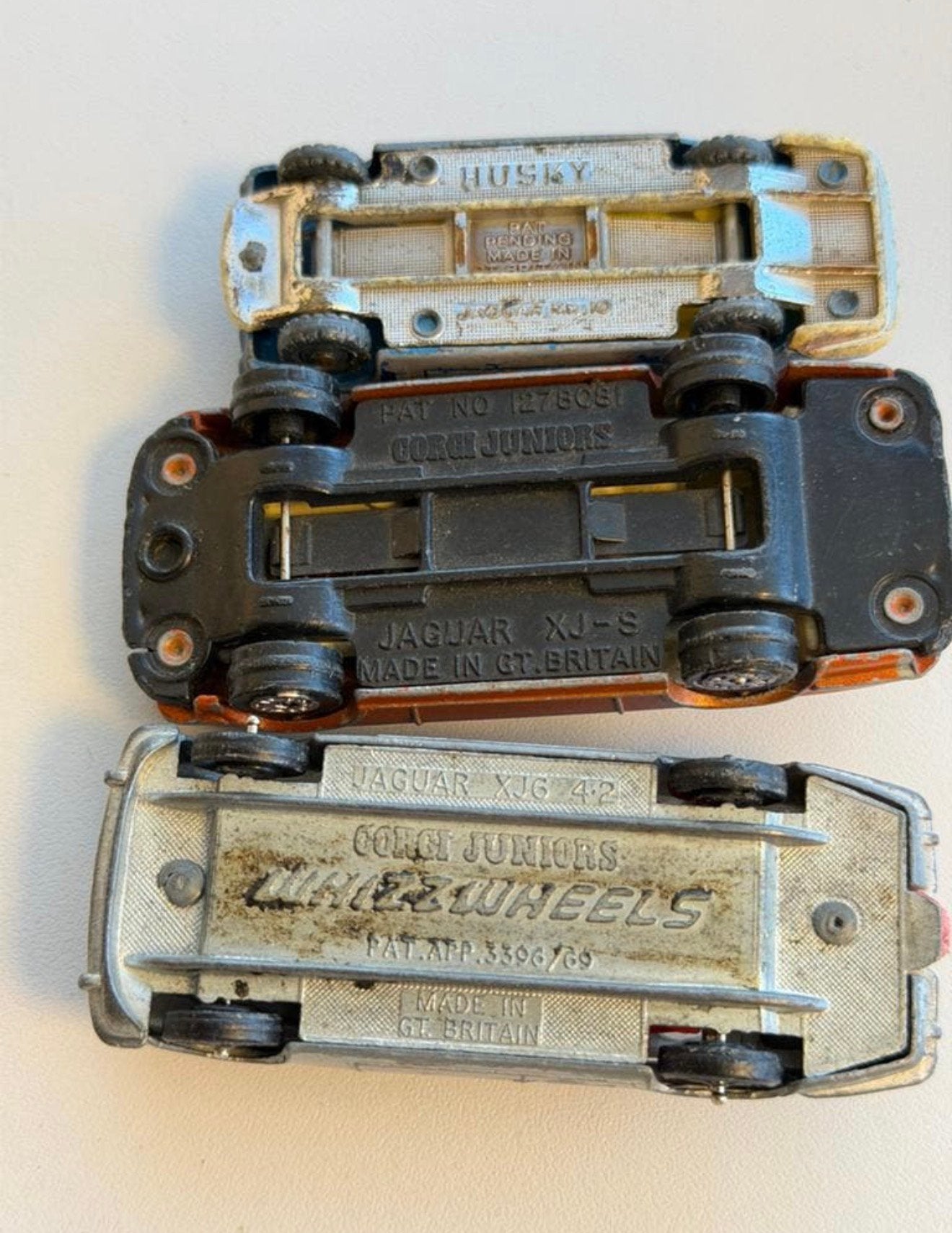 Vintage Corgi Juniors Jaguar Auto’s 3x husky whizzwheels, Gebruikt, Auto, M, Ophalen of Verzenden