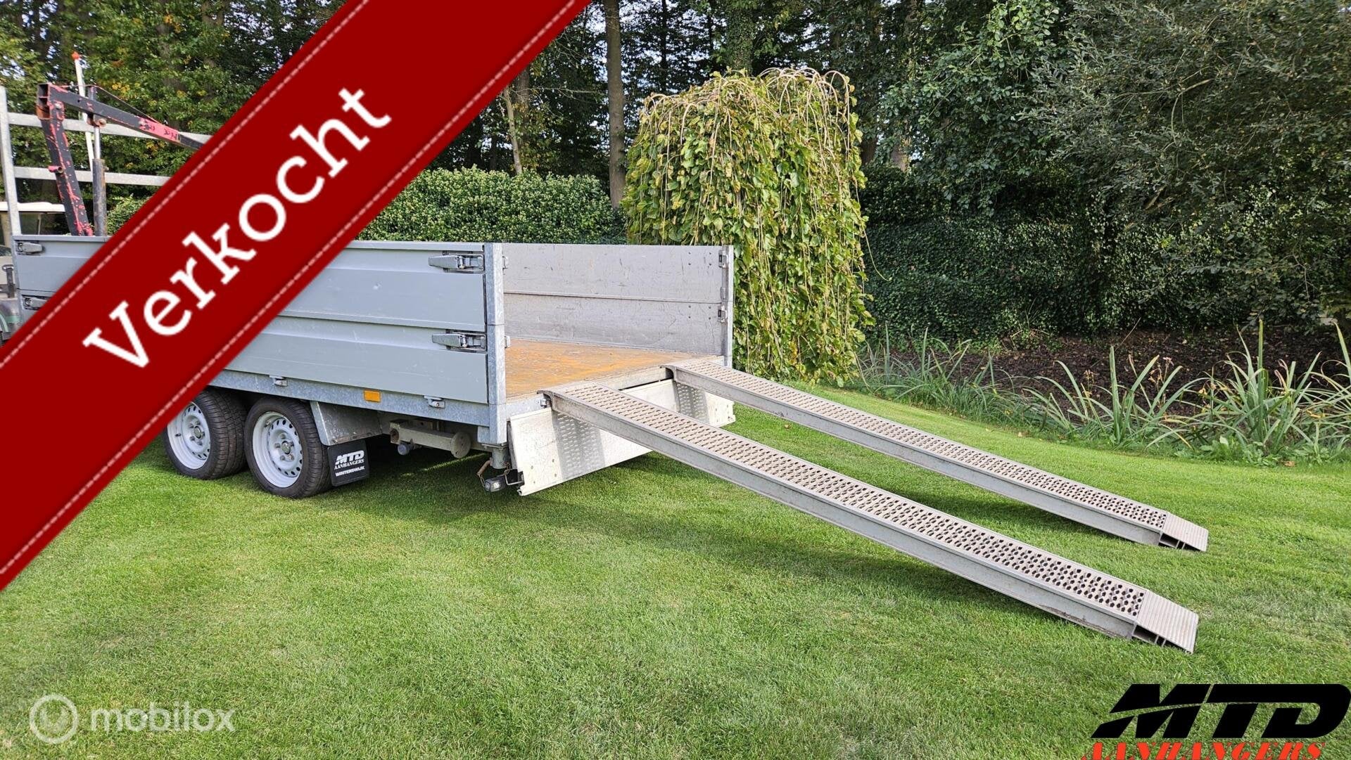 Uniek! Henra 3z kipper met kraan , oprijplaten, 3500kg enz, Gebruikt