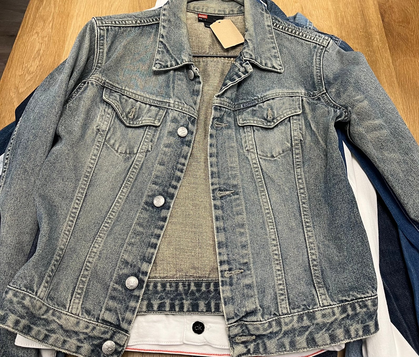 Partij 10 spijkerjacks voor dames Diesel, Levi’s, Lee, Lois, Ophalen of Verzenden, Zo goed als nieuw, Maat 38/40 (M), Blauw