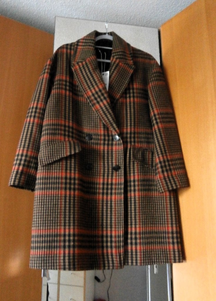 Mooie geruite Zara jas met knopen S valt als 40/42 nieuw, Maat 38/40 (M), Overige kleuren, Nieuw, Ophalen of Verzenden