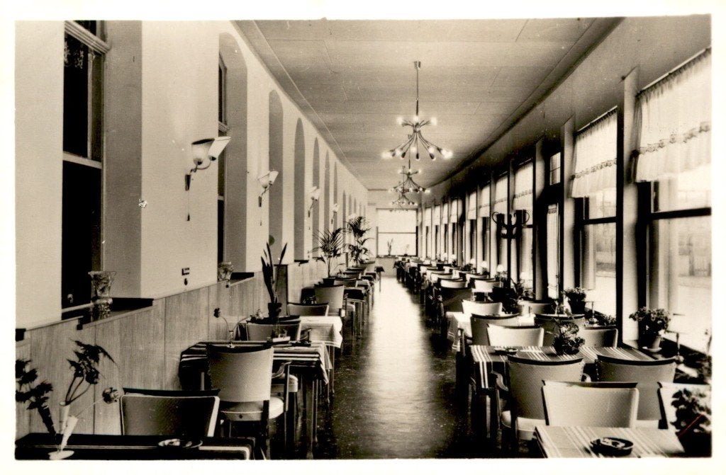 Valkenburg Interieur Hotel Tummers # 640, Verzamelen, Ophalen of Verzenden, 1940 tot 1960, Ongelopen, Limburg