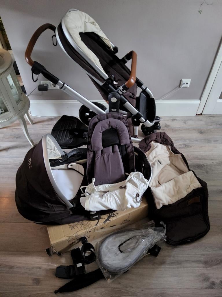 Joolz Kinderwagen Compleet - Monkey Brown met Accessoires, Kinderen en Baby's, Kinderwagens en Combinaties, Gebruikt, Verstelbare duwstang