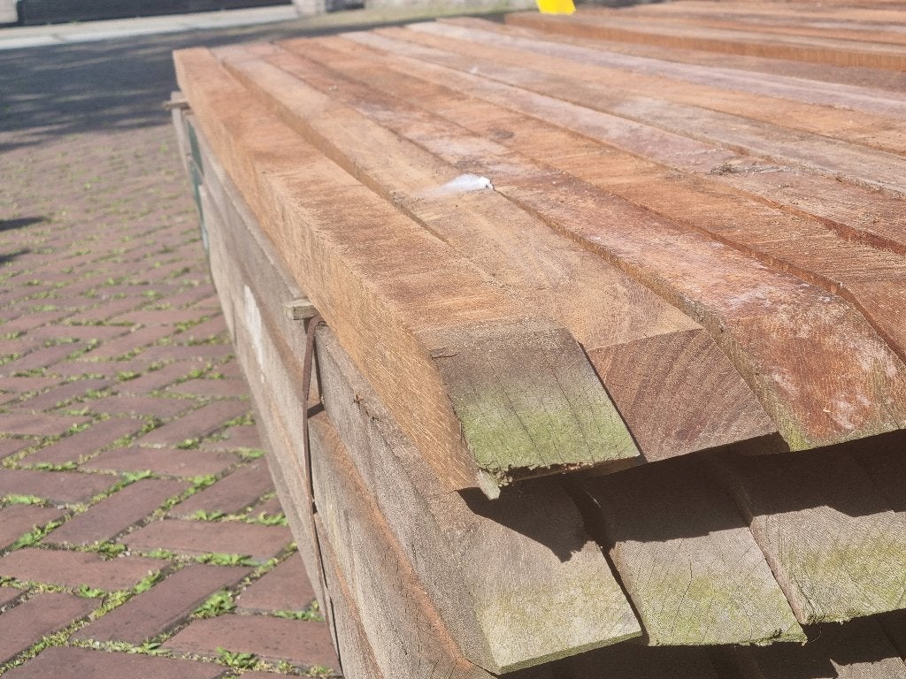 Hardhouten palen 5x5 / 6x6 / 7x7 / 8x8, Ophalen, Palen, Nieuw, Hardhout