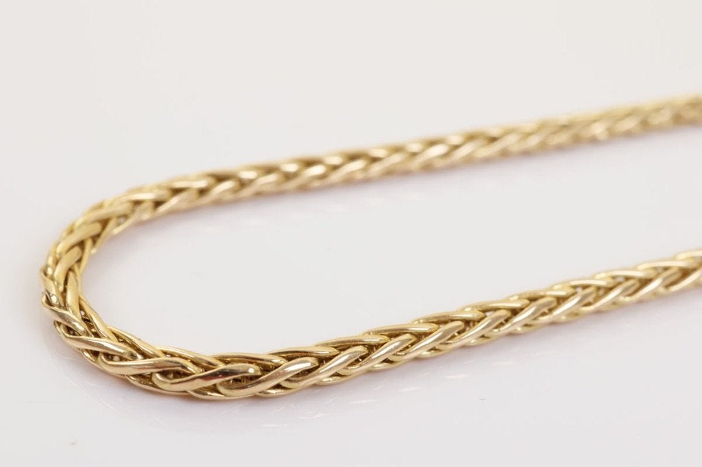 14 Karaat Gouden Vossenstaart Collier – 45 cm, Ophalen of Verzenden, Zo goed als nieuw, Goud, Goud