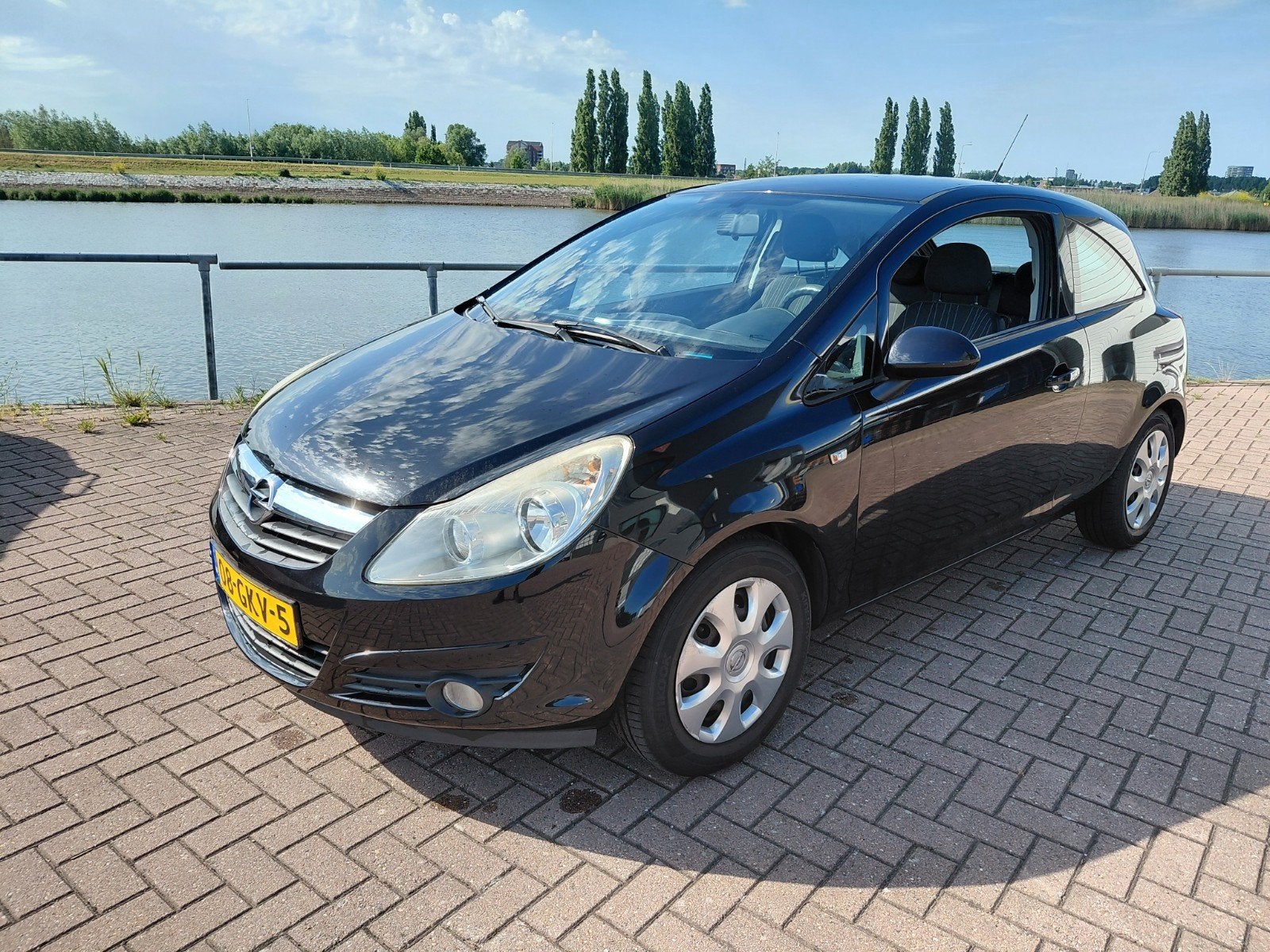 Opel Corsa 1.4 Twinsport  2008 Zwart, Auto's, Voorwielaandrijving, Stof, Zwart, 4 cilinders