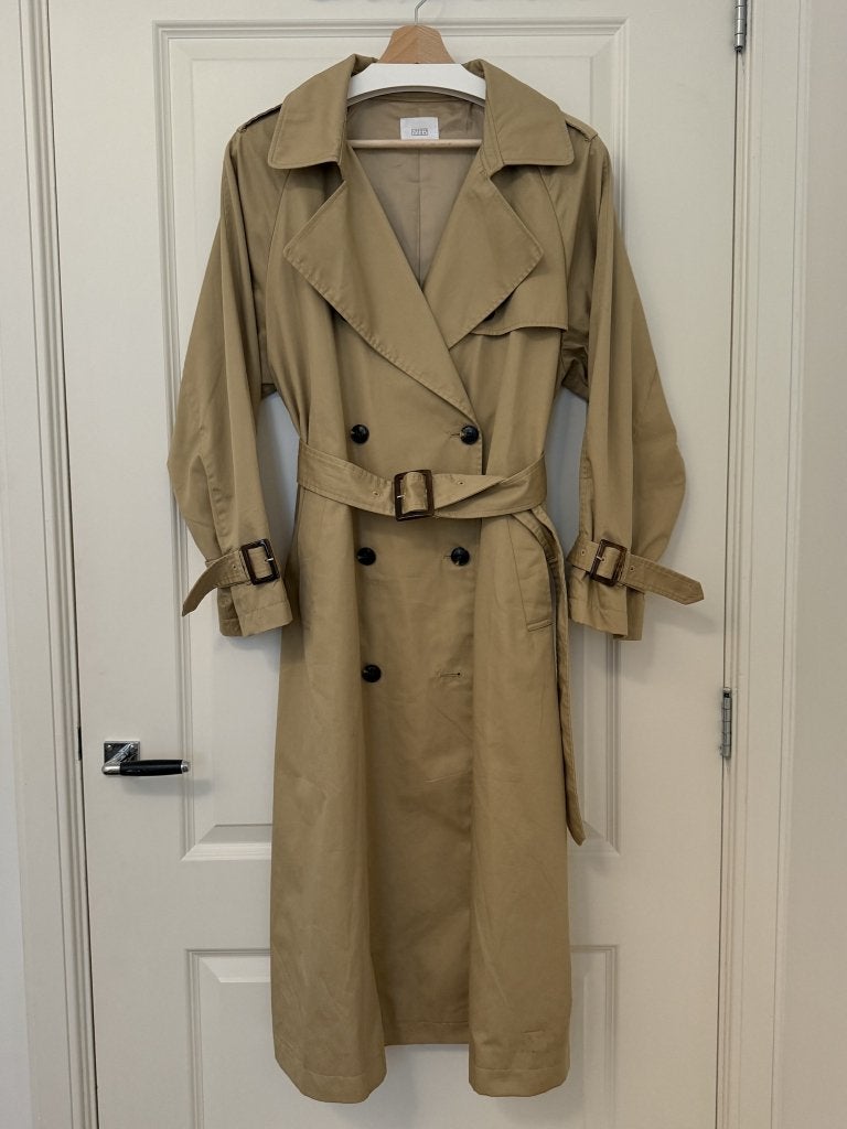 Lowrys Farm Classic Beige Trench Coat – Long & Belted Size M, Kleding | Dames, Beige, Zo goed als nieuw, Lowrys Farm, Ophalen