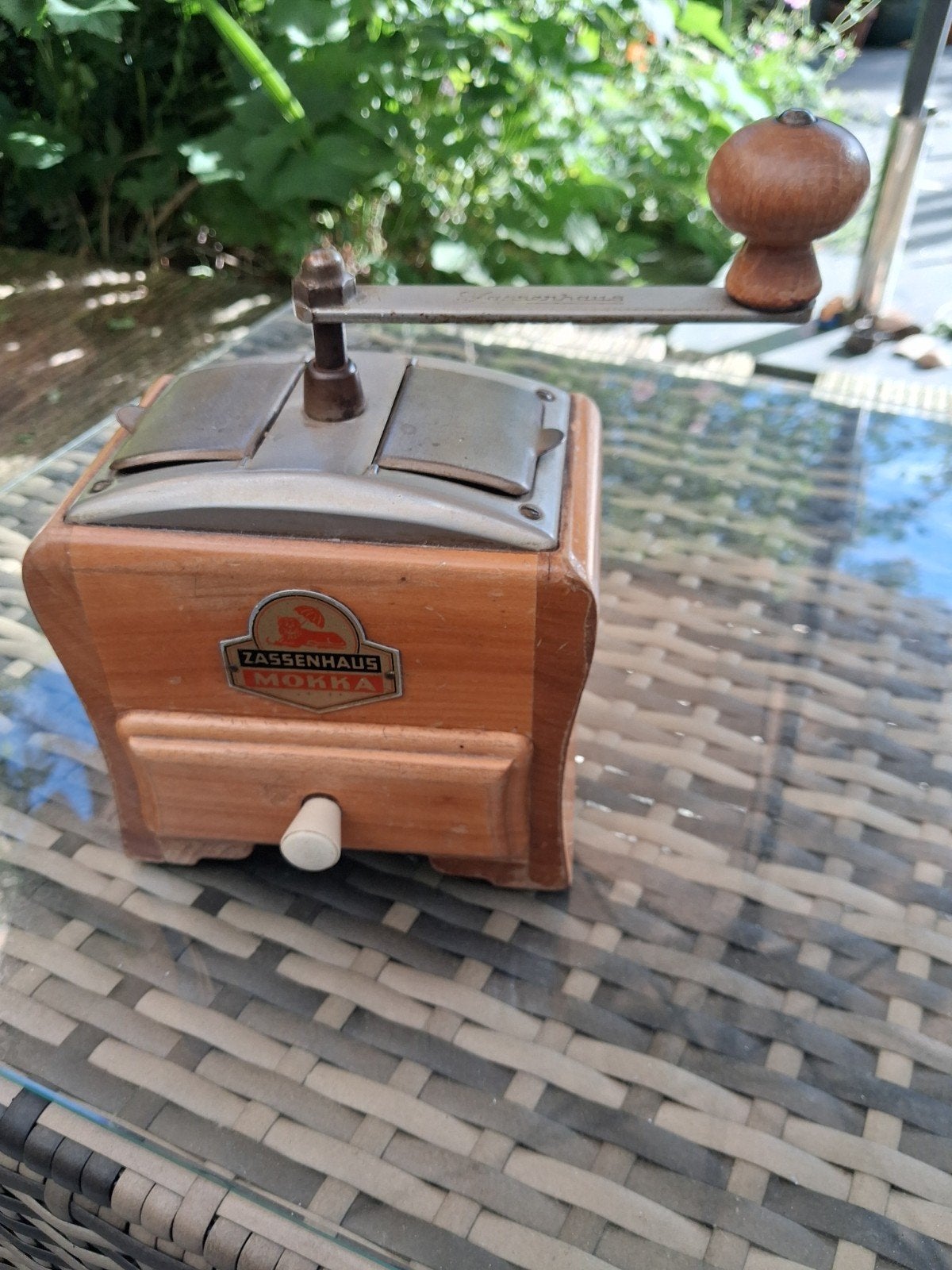 Vintage Zassenhaus Mokka Koffiemolen - Hout & Metaal, Antiek en Kunst, Ophalen of Verzenden