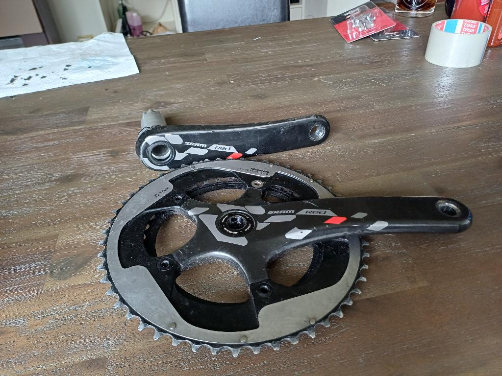 Crankstel SRAM RED 53/39 carbon pressfit 172,5mm, Fietsen en Brommers, Fietsonderdelen, Gebruikt, Crankstel of Pedalen, Carbon