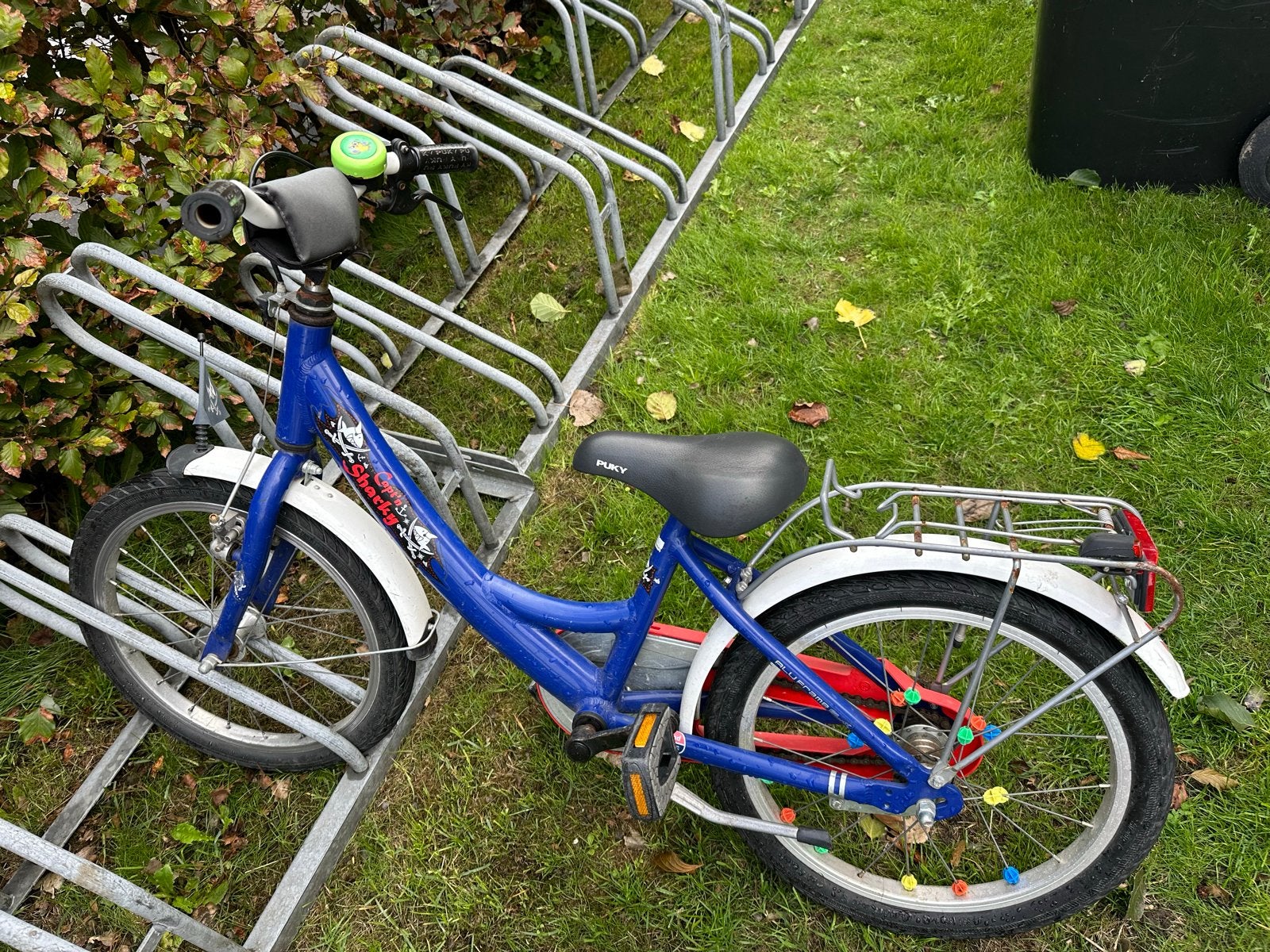 Blauwe Puky kinderfiets 16 inch met bagagedrager, Ophalen of Verzenden, Gebruikt