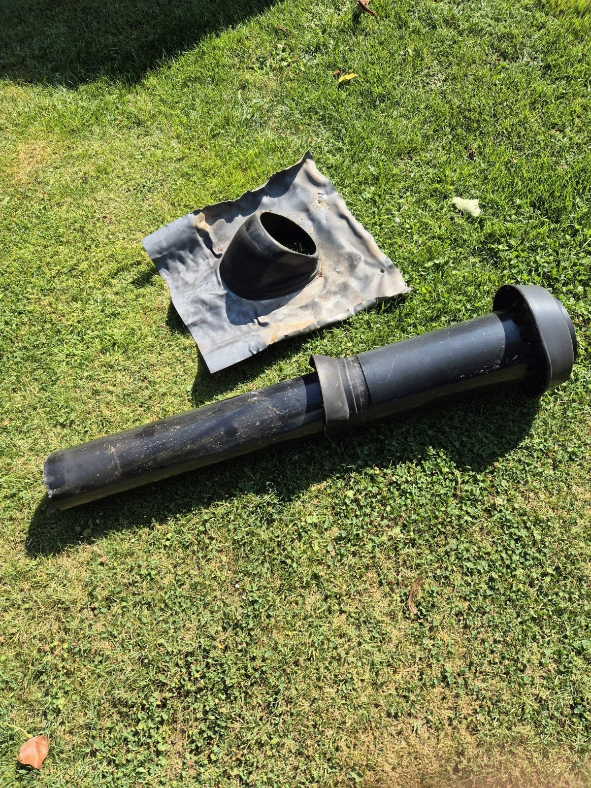 Dakdoorvoer 125mm en kap, Doe-het-zelf en Verbouw, Buizen en Afvoer, Ophalen, Afvoer, Gebruikt, Pvc