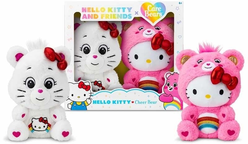 Troetelbeertjes Knuffels 25 cm Hello Kitty – Cheer Bear, Ophalen of Verzenden, Nieuw, Overige typen