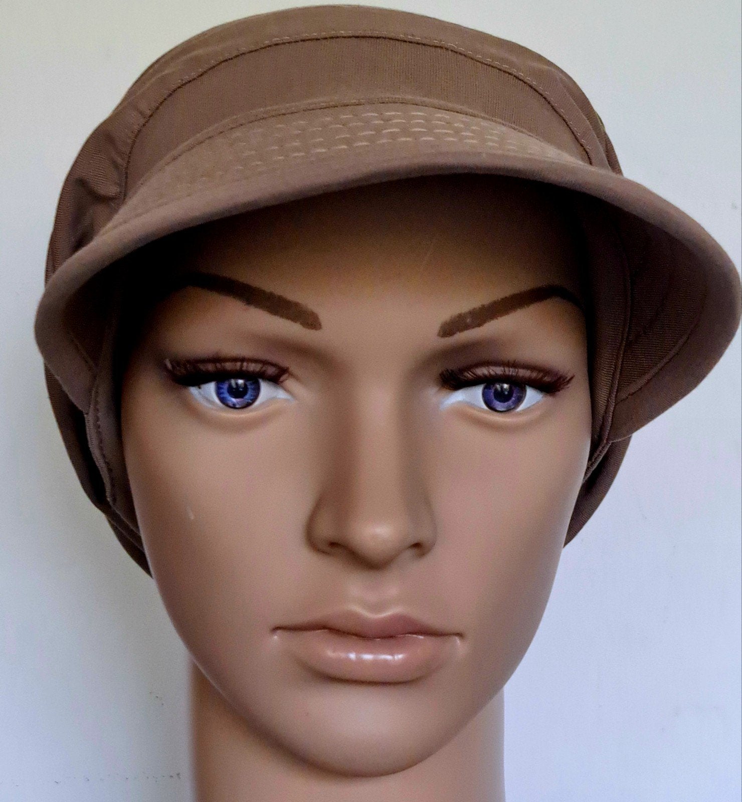 Chemo/haarverlies tricot pet no 18 B. Taupe., Anna., Ophalen of Verzenden, Nieuw, Muts