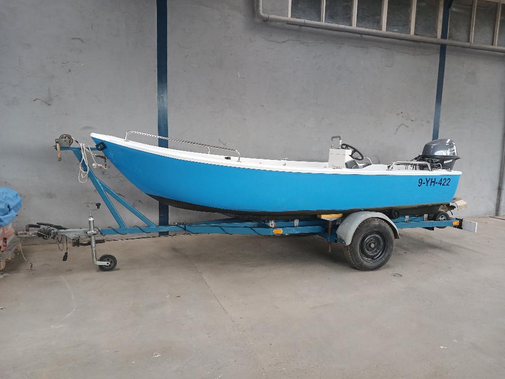 visboot/toerboot/sloepje te koop, Watersport en Boten, Gebruikt, Binnenboordmotor, 5 m, Polyester