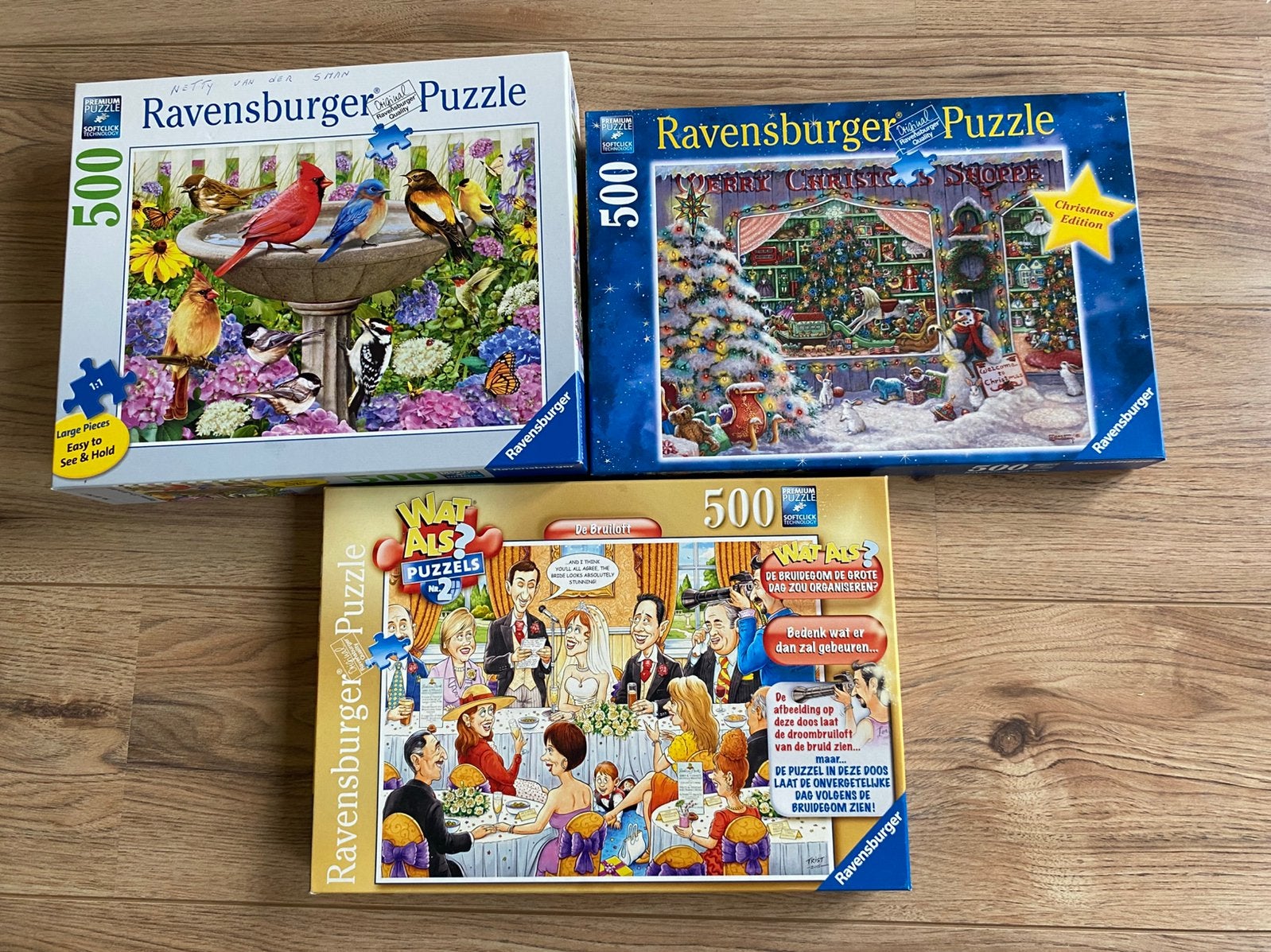 Te koop: 3 Ravensburger puzzels – 500 stukjes, Ophalen of Verzenden, Meer dan 50 stukjes, Zo goed als nieuw, 6 jaar of ouder