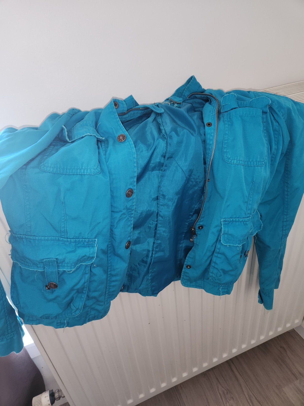 Miss Bliss Fashion turquoise jasje maat L, Maat 38/40 (M), Blauw, Miss Bliss Fashion, Ophalen of Verzenden
