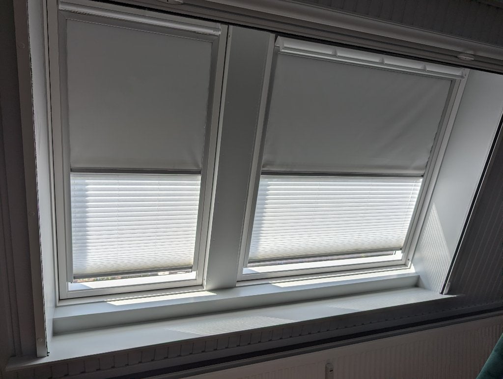 Velux Duo Rolgordijn Plisse + Verduisterend, Gebruikt, Overige merken, Duo rolgordijn, Verduisterend