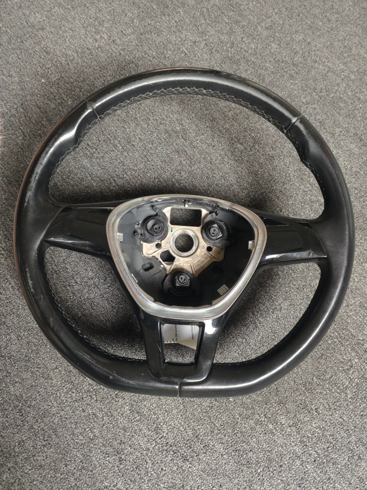 Stuurwiel Volkswagen Polo 6C 6R Leder Zwart 6C0419091BM, Ophalen of Verzenden, Gebruikt, Volkswagen