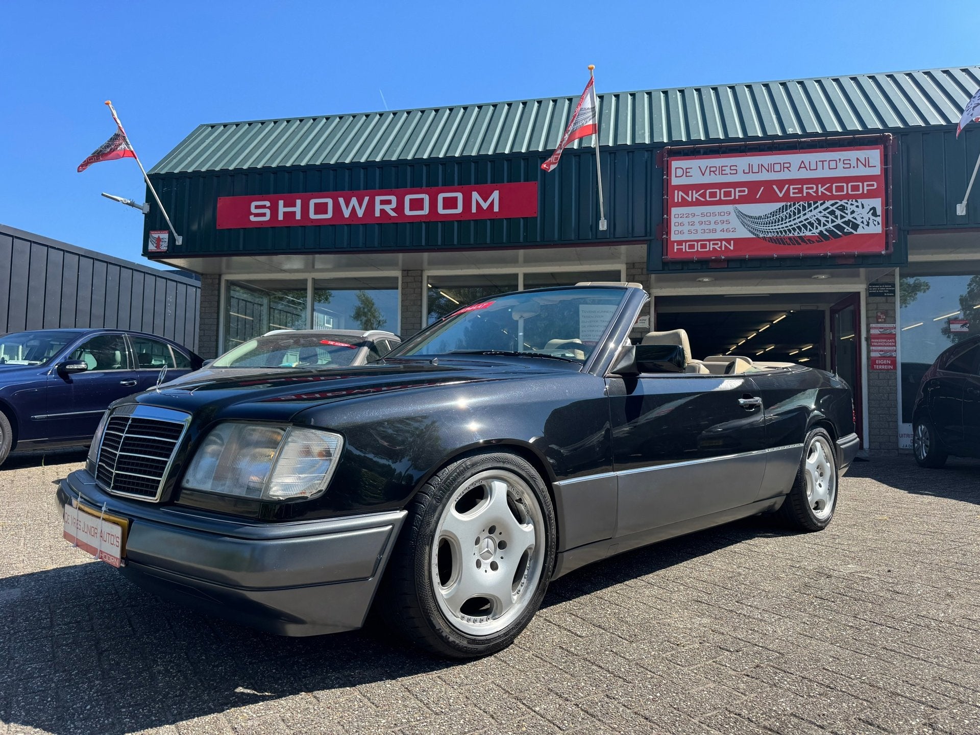 Mercedes-Benz E-klasse Cabrio 220, W124. Afkomstig van 1e ei, Auto's, Achterwielaandrijving, Gebruikt, 4 stoelen, Zwart