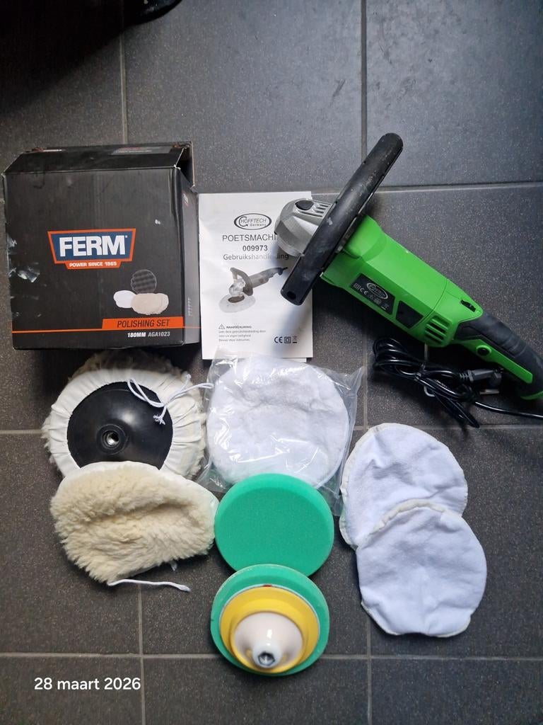 Hofftech Poetsmachine met FERM Polishing Set, Ophalen, Zo goed als nieuw