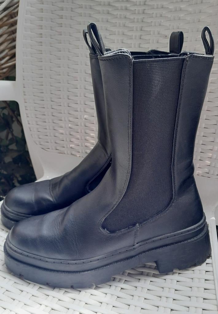 Chelsea boots half hoge dames laars grove zool maat 39, Kleding | Dames, Schoenen, Gedragen, Lage of Enkellaarzen, Zwart, Ophalen of Verzenden