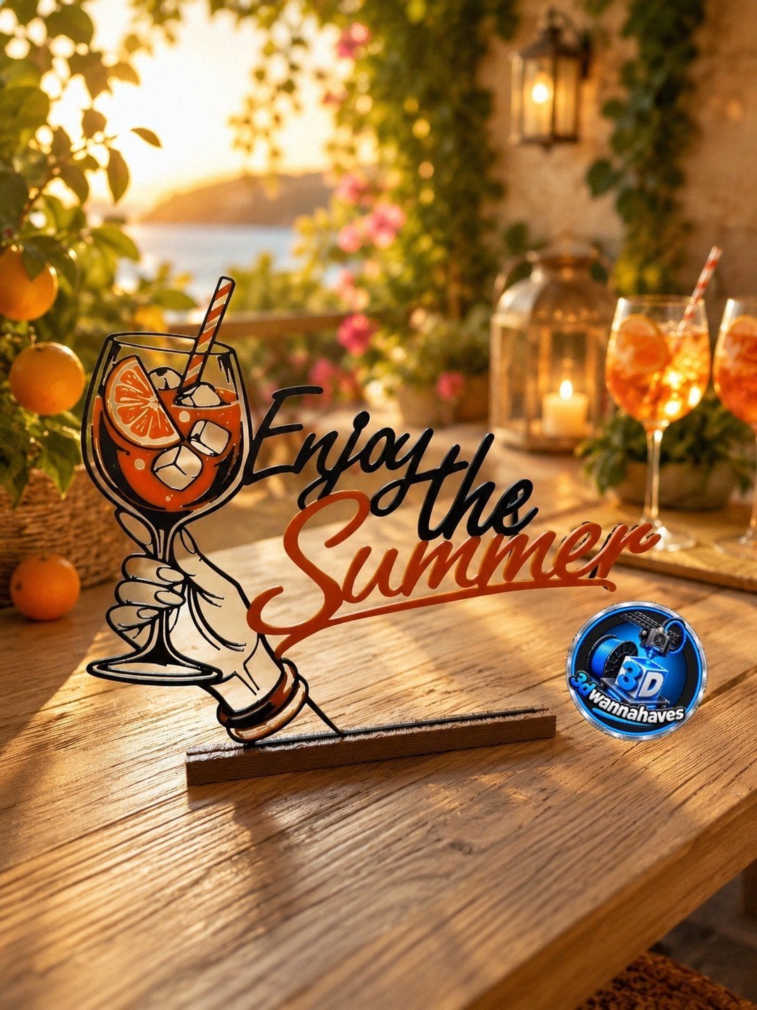 Aperol Spritz Decoratie 'Enjoy the Summer', Ophalen of Verzenden, Nieuw