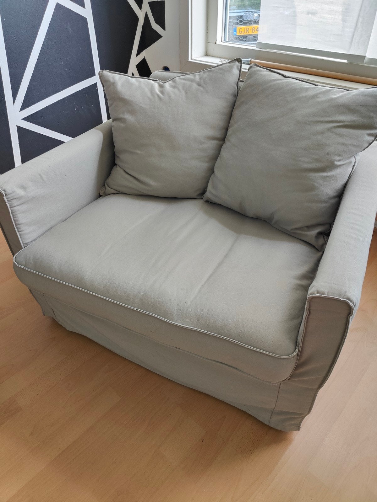 Ikea HÄRNÖSAND loveseat grijs - tegen elk redelijk bod, Ophalen, Gebruikt, Tweepersoons, 75 tot 100 cm