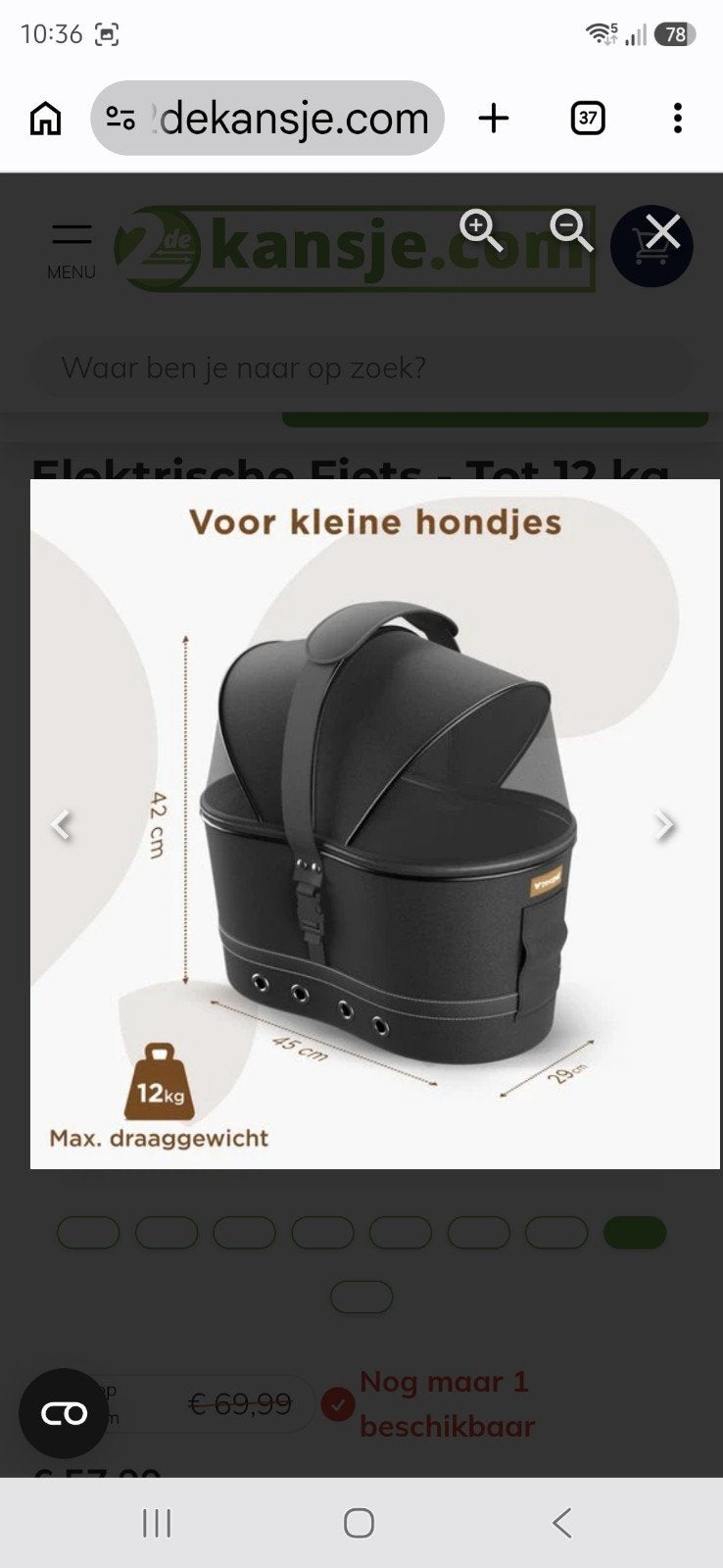 TrevoPet Hondenfietsmand voor kleine honden, Ophalen, Hondenkar
