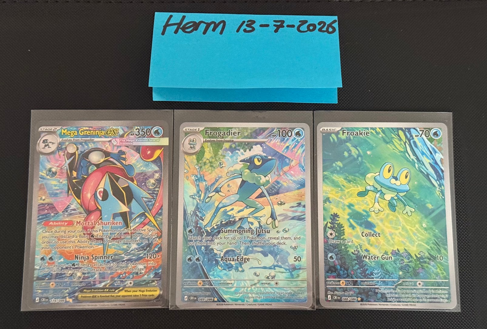 Pokemon | Greninja 116 ex | Evo set froakie frogadier ✅✅, Ophalen of Verzenden, Zo goed als nieuw