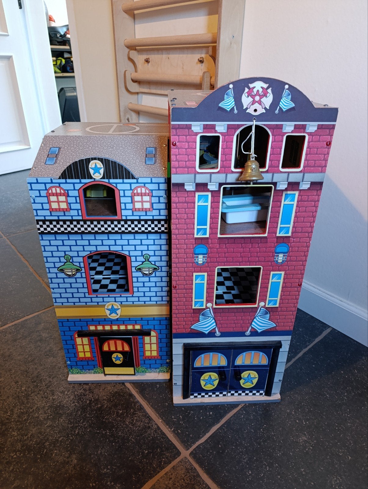 KidKraft Everyday Heroes - houten opvouwbare speelset, Ophalen, Poppenhuis