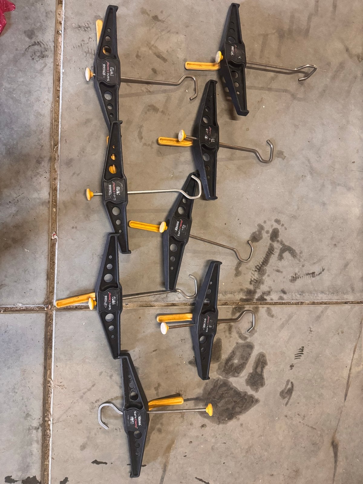Rhino SafeClamp ladderklemmen (set van 8), Ophalen, Gebruikt