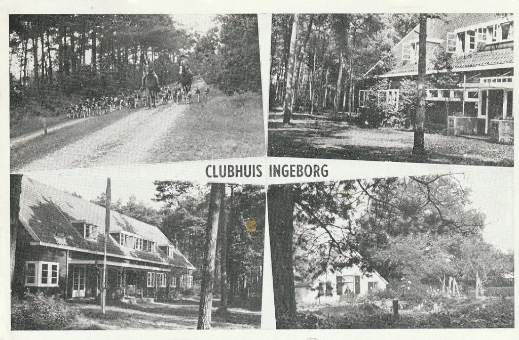 CLUBHUIS INGEBORG LEUSDEN JAREN 60 ZEER MOOIE  KAART KO374, Ophalen of Verzenden, 1940 tot 1960, Gelopen