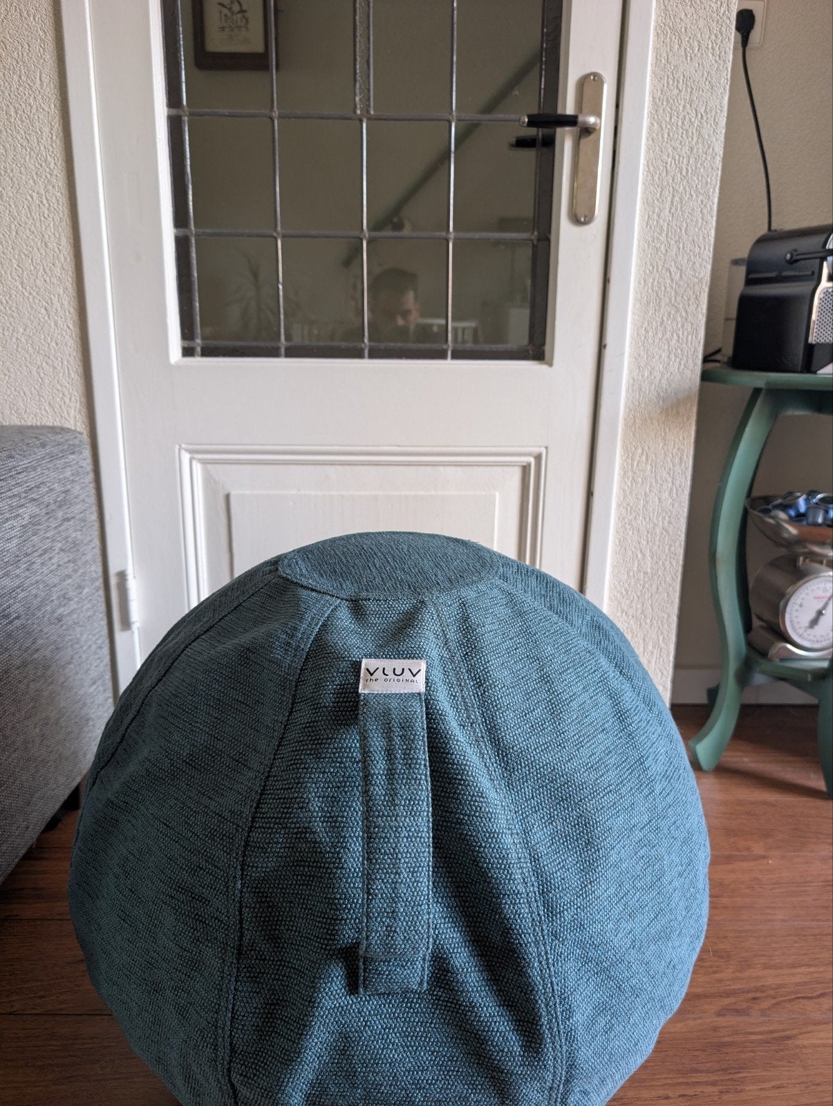 Vluv zitbal / ergonomische balstoel - Blauwgroen, Ophalen, Overige kleuren, Zo goed als nieuw, Ergonomisch, Modern