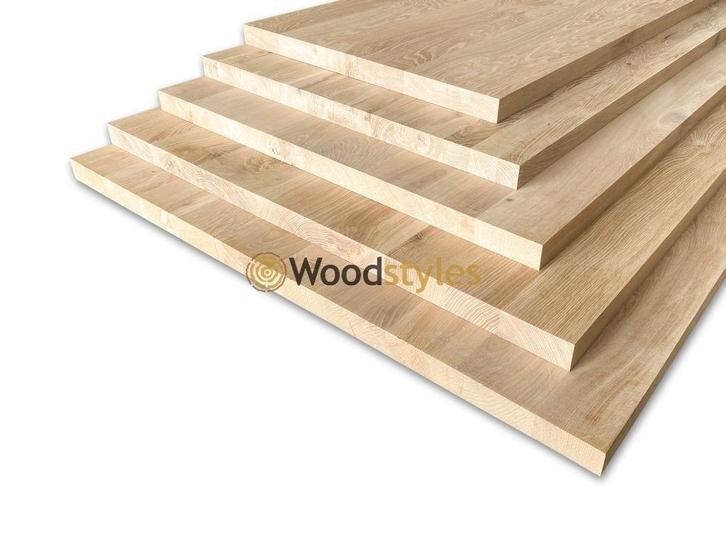 Massief eiken meubel panelen | 40 mm | Tafel blad | Kastjes, Doe-het-zelf en Verbouw, Niet ingevuld, 20 tot 50 mm, Verzenden, Niet ingevuld