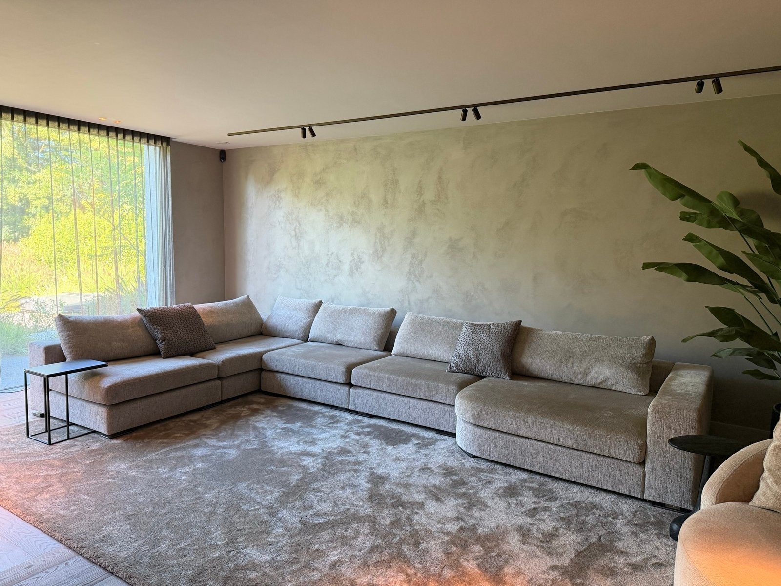 Prachtige modulaire beige bank van Macazz  zgan 3 jaar oud, Ophalen, Zo goed als nieuw, Stof