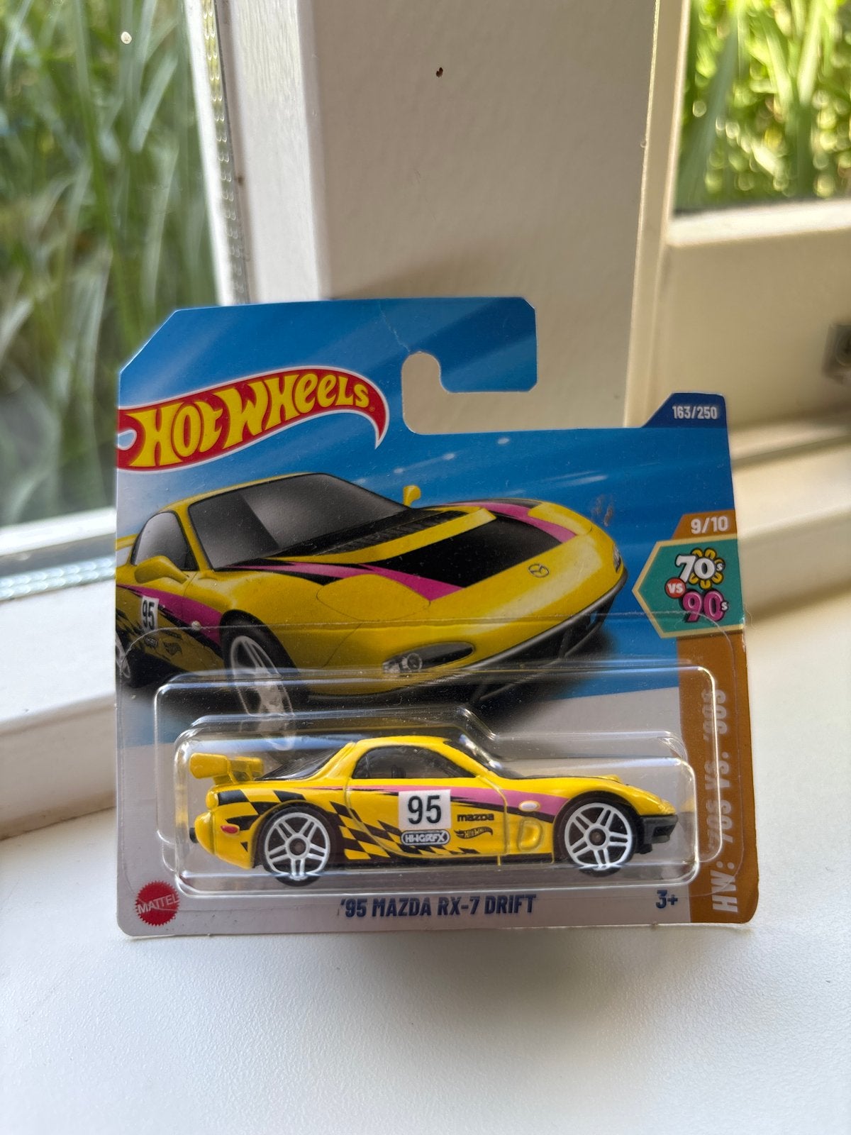 Hot Wheels '95 Mazda RX-7 Drift - Geel, Ophalen of Verzenden, Nieuw