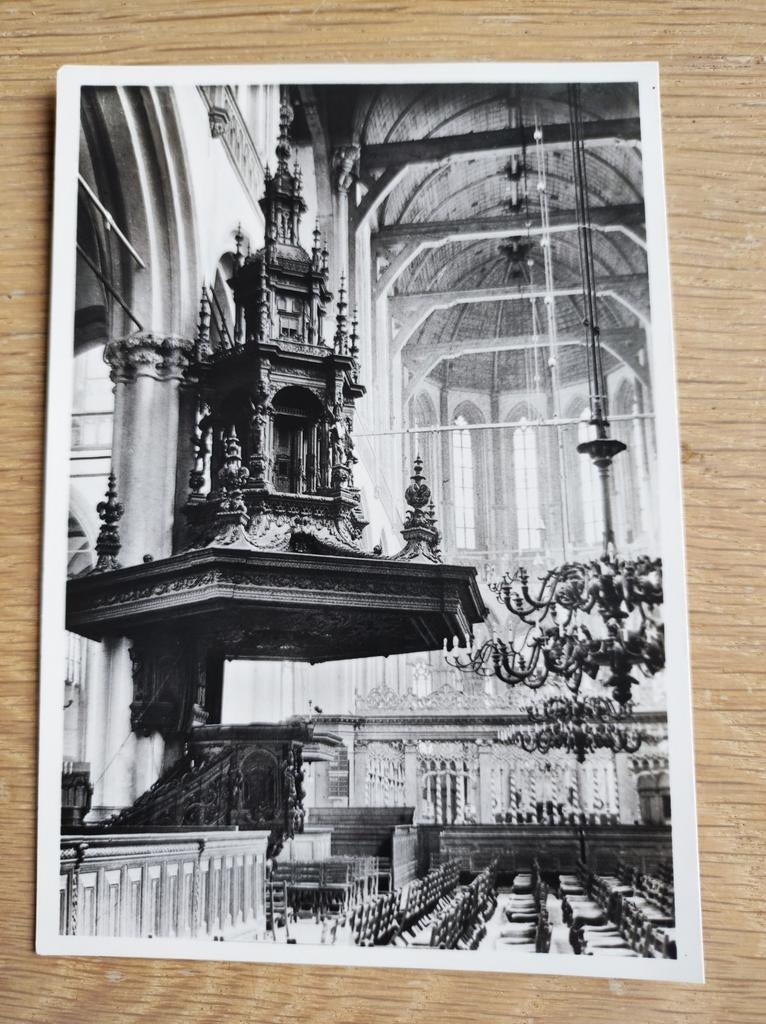 Ansichtkaart Nieuwe Kerk (N.H.G.) Dam - Amsterdam, Ophalen of Verzenden, 1940 tot 1960, Ongelopen, Noord-Holland