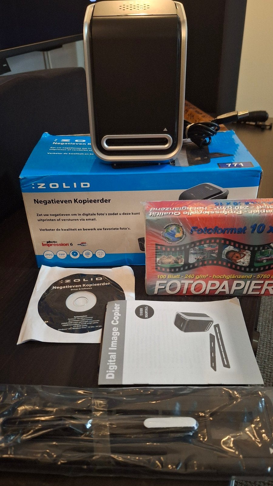Zolid 771 Negatieven/Diascanner – NIEUW in doos + fotopapier, Ophalen of Verzenden, Nieuw, Overige modellen