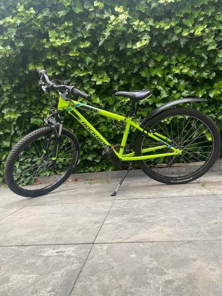 Rockrider MTB ST 500 24 inch neon groen, Ophalen, Velgrem, Versnellingen, Rockrider ST500