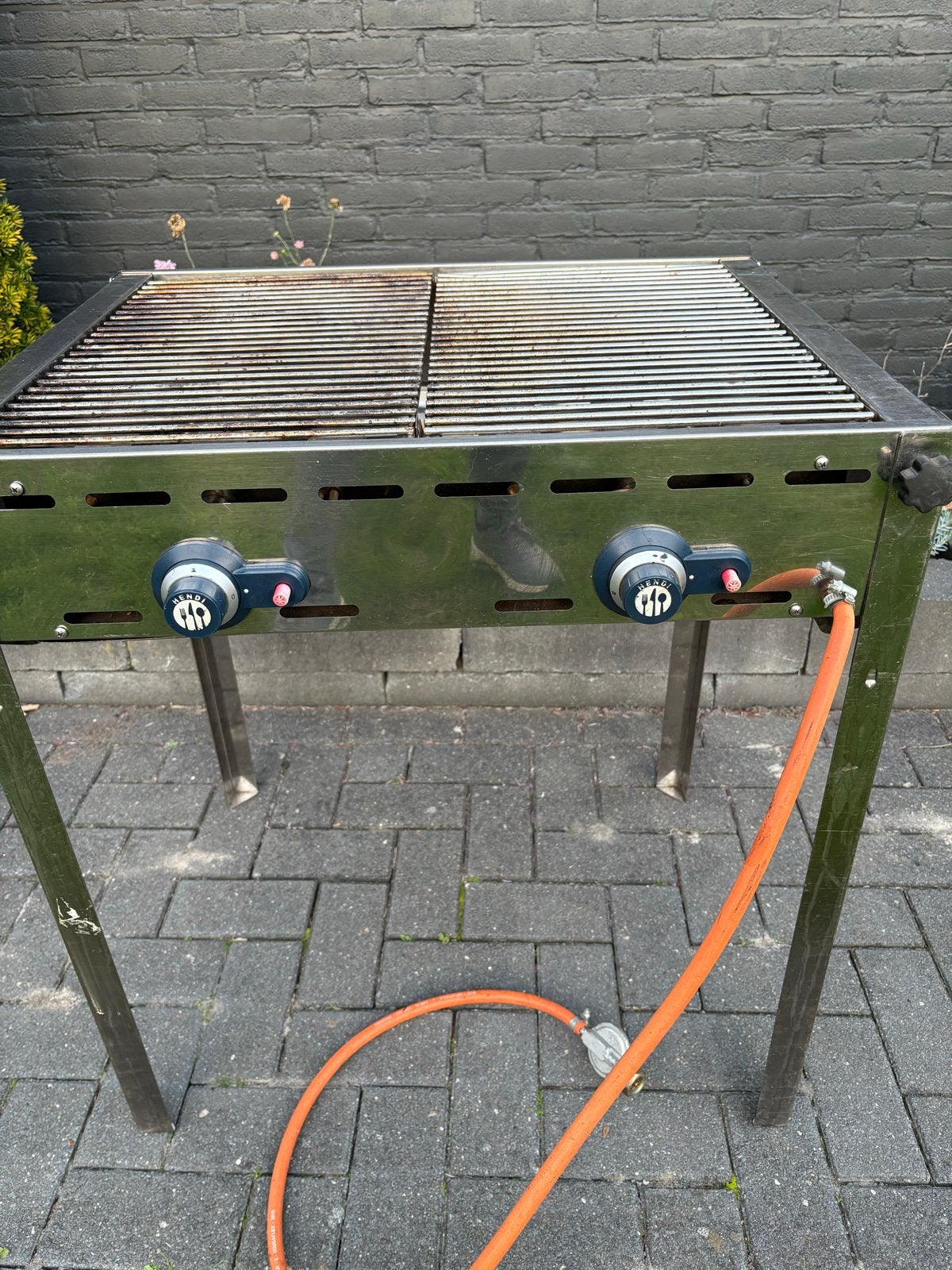 Hendi Green Fire 2-brander gas BBQ, Tuin en Terras, Ophalen, Gebruikt