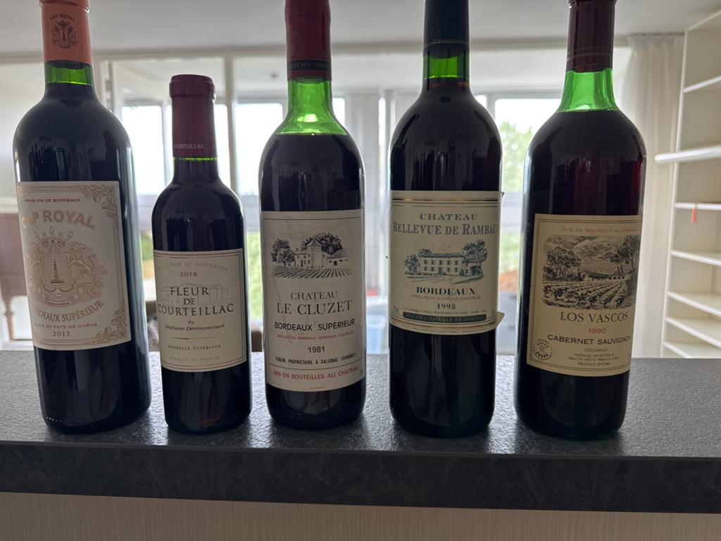 Collectie rode Bordeaux Wijnen - Diverse Jaren, Ophalen, Frankrijk, Zo goed als nieuw, Rode wijn