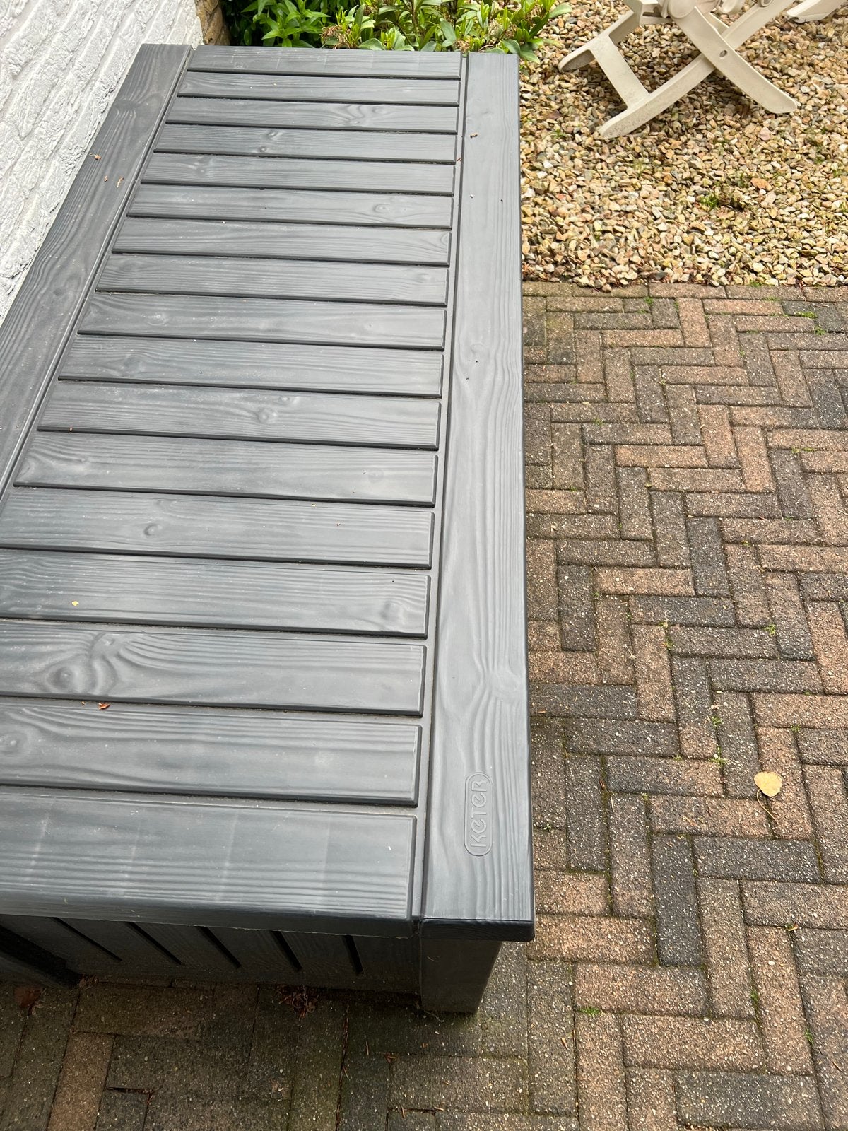 Anthraciet Tuinopbergbox Keter - 117x45x58 cm, Ophalen, Gebruikt, Kunststof, Overige typen
