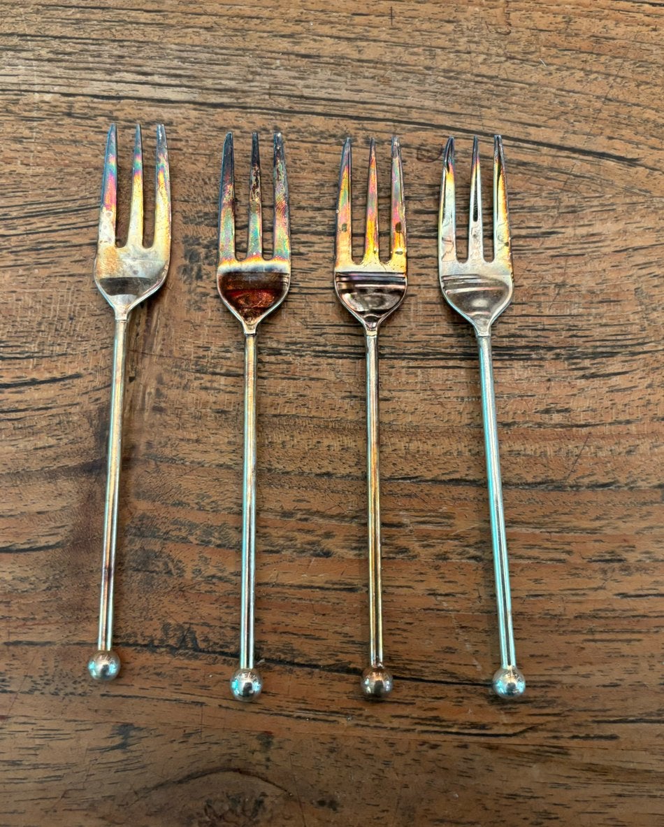 4 verzilverde gebaksvorkjes Albert Heijn, Verzenden