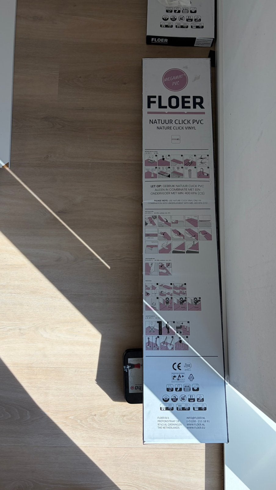 Spotprijs restpartij! Floer Callantsoog Cremewit Click PVC, Ophalen, Overige materialen, 50 tot 150 cm, Overige typen